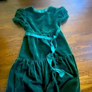 Jcrew green velvet holiday dress
